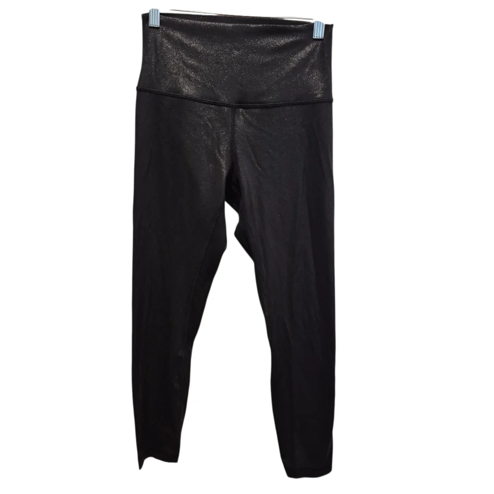 Lululemon Align High-Rise Pant 28" Shine Radiate Foil Print Black Size 6 Legging - Picture 3 of 6